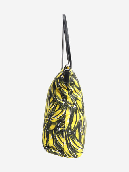 Yellow banana printed shopper tote alternate image