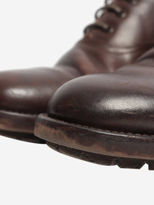 Margaret Howell Dark brown leather Derby shoes - size EU 38
