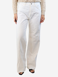 Anine Bing White relaxed-fit jeans - size UK 12