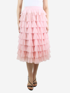 Norma Kamali Pink ruffled net skirt - size S