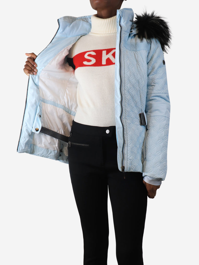 Whisper blue quilted ski jacket - size L Skiwear Poivre Blanc 