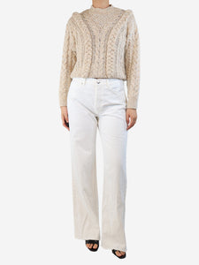 Anine Bing White relaxed-fit jeans - size UK 12