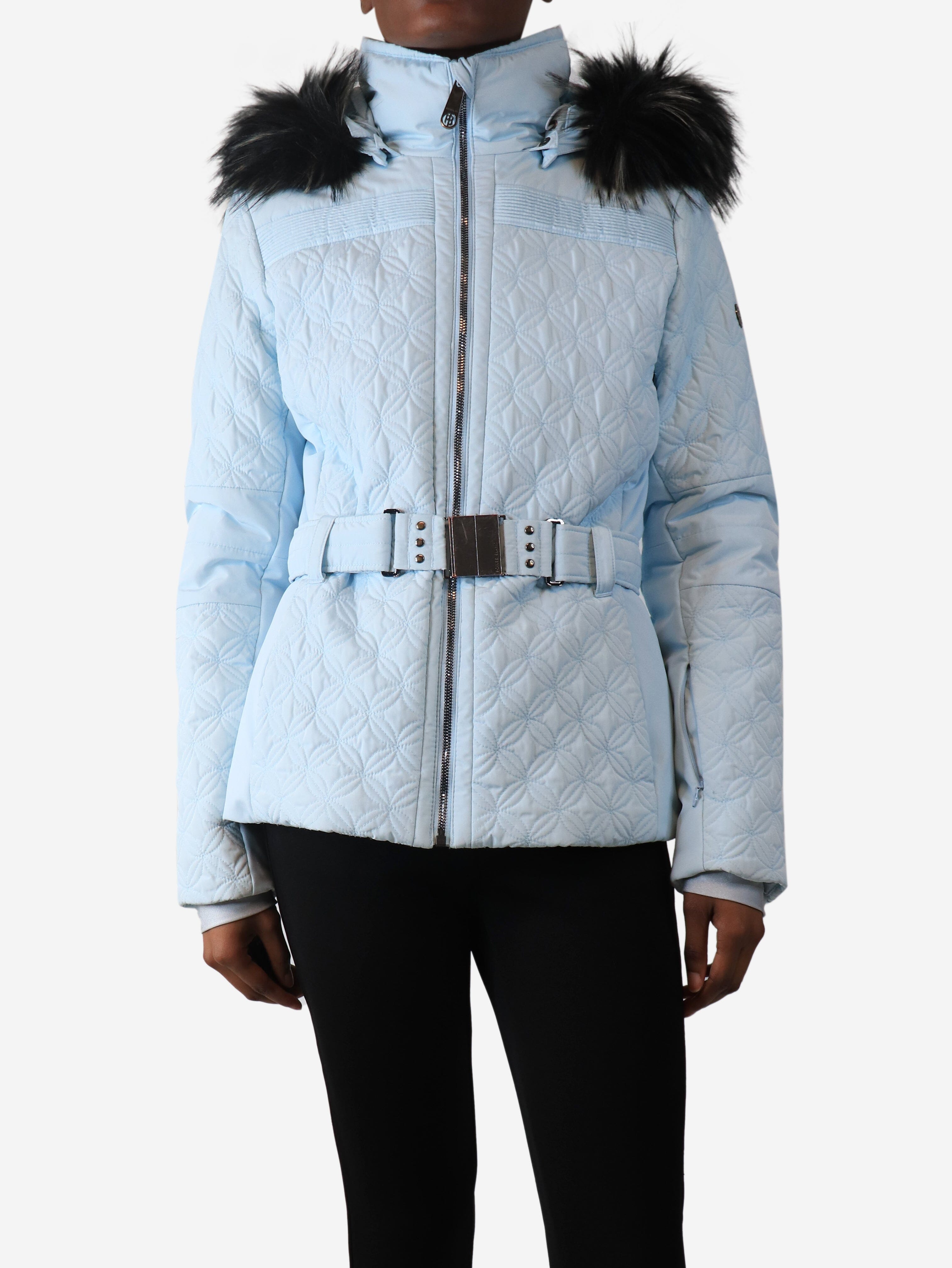 Whisper blue quilted ski jacket - size M Skiwear Poivre Blanc 