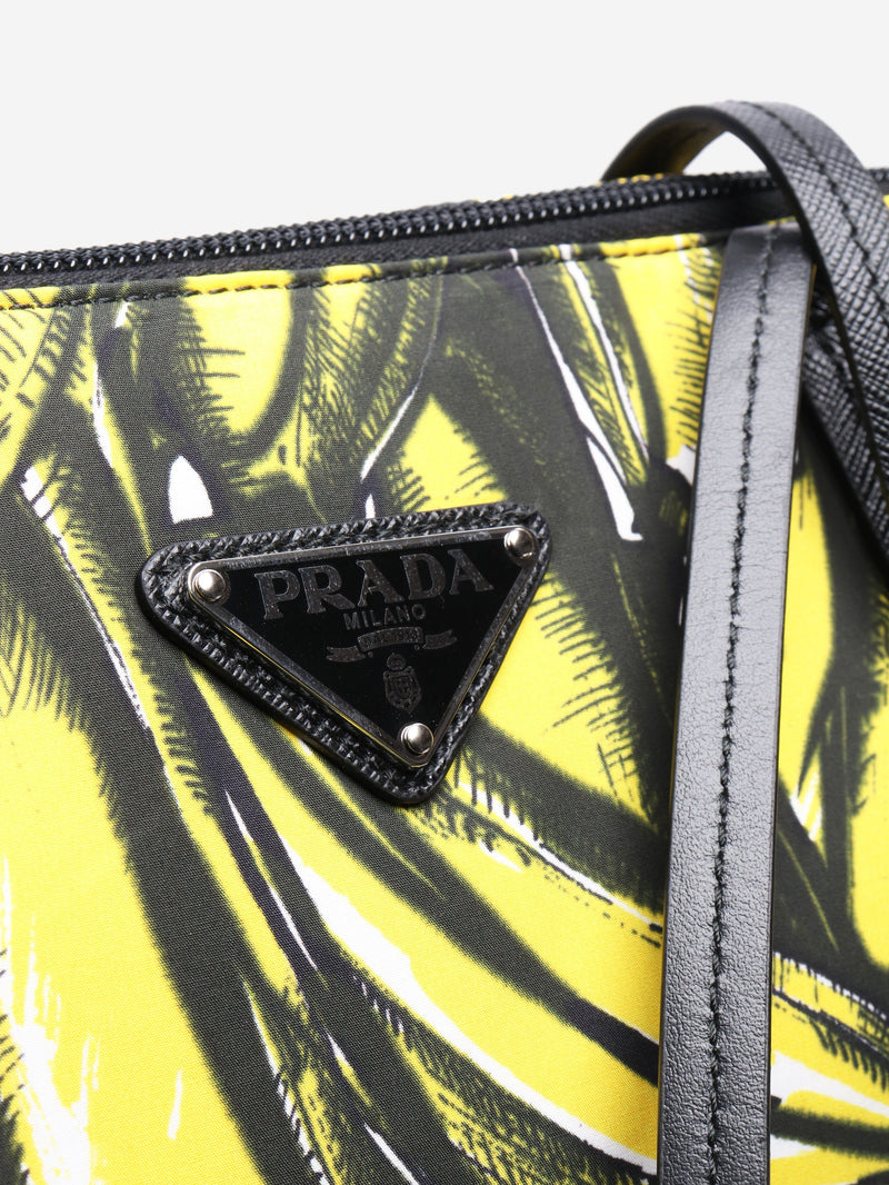 Yellow banana printed shopper tote Tote Bags Prada 