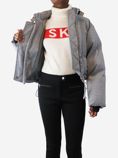 Grey Hallie Mae puffer jacket - size M Skiwear Shoreditch Ski Club 