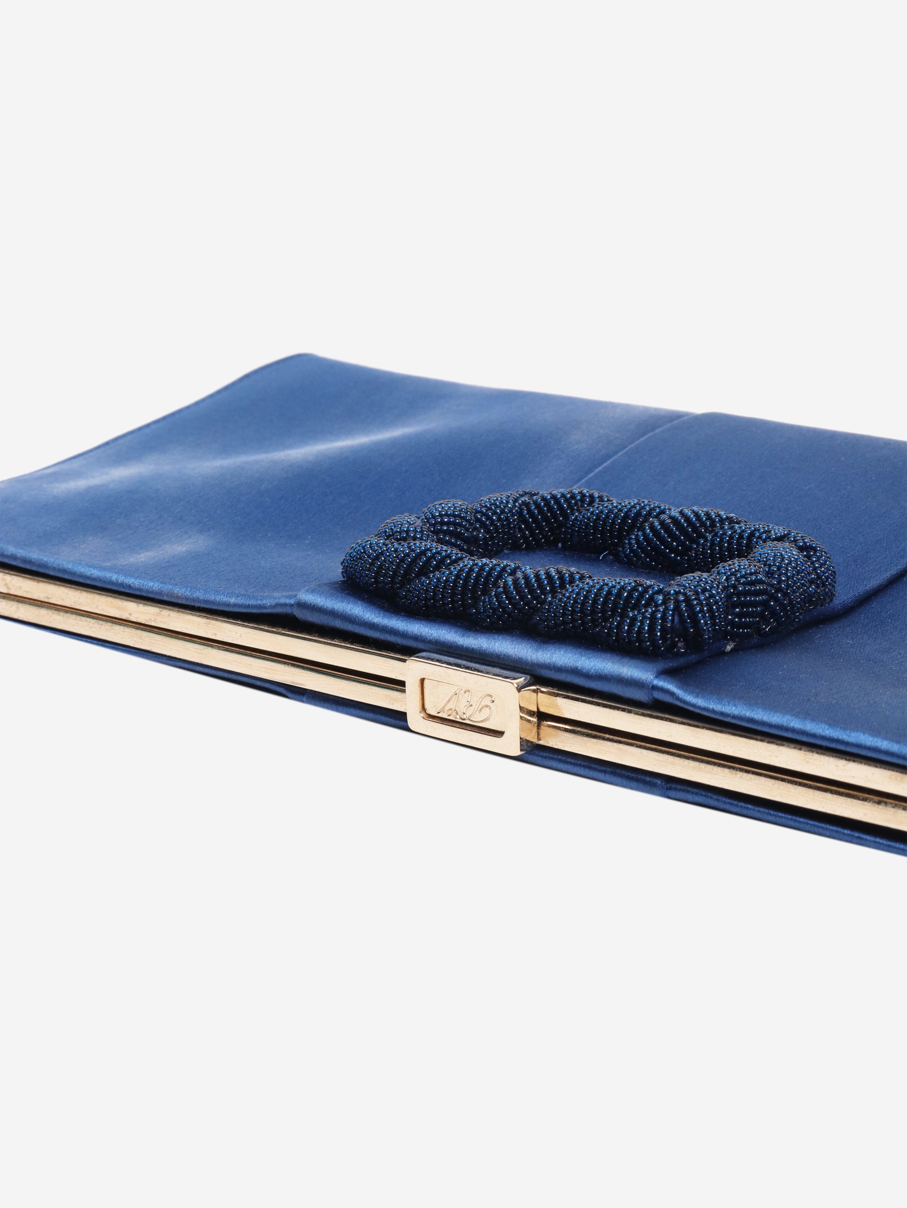 Blue satin clutch Clutch bags Roger Vivier 