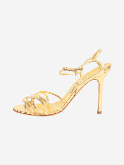 Gold metallic strappy heels - size EU 41 Heels Manolo Blahnik 