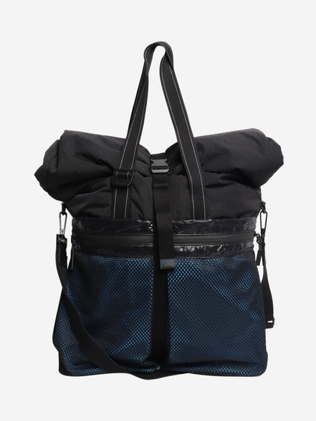 Black nylon padded tote bag product image