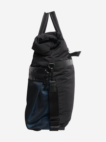 Black nylon padded tote bag alternate image