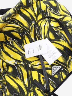 Yellow banana printed shopper tote Tote Bags Prada 