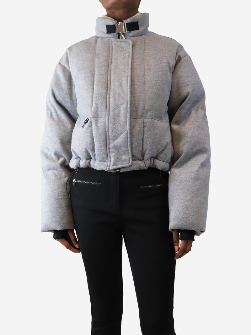 Grey Hallie Mae puffer jacket - size S Skiwear Shoreditch Ski Club 