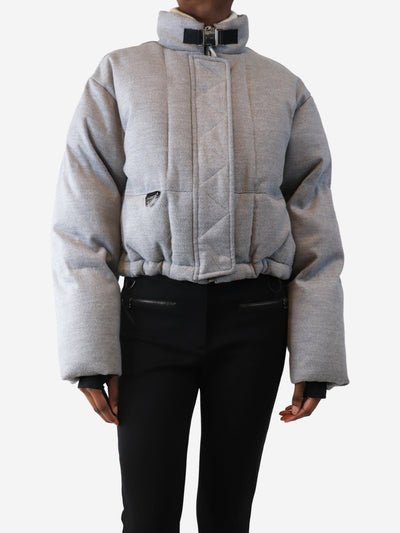 Grey Hallie Mae puffer jacket - size M Skiwear Shoreditch Ski Club 