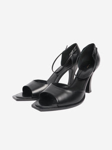 The Row Black MJ leather sandals - size EU 40.5