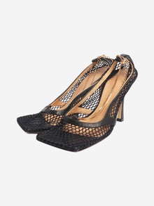 Black mesh square-toe pumps - size EU 38 Heels Bottega Veneta 