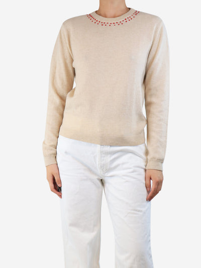 Neutral cashmere jumper - size UK 10 Knitwear Jumper 1234 