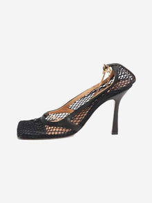 Black mesh square-toe pumps - size EU 38 Heels Bottega Veneta 