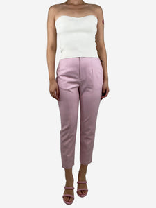 Alexander McQueen Pink wool trousers - size UK 10