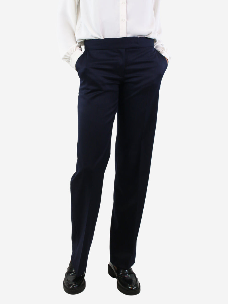Navy blue wool trousers