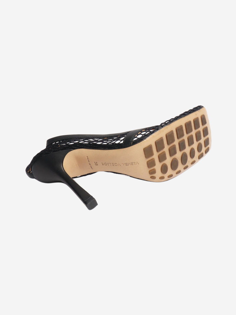 Black mesh square-toe pumps - size EU 38 Heels Bottega Veneta 