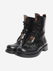 Louis Vuitton Black Metropolis ranger boots  - size EU 36.5
