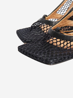 Black mesh square-toe pumps - size EU 38 Heels Bottega Veneta 