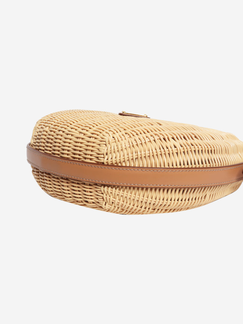 Brown wicker Arqué bag