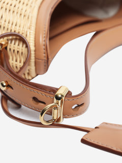Brown wicker Arqué bag