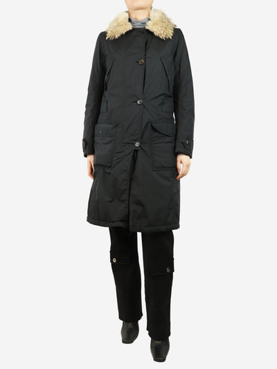 Black padded nylon coat - size UK 10 Coats & Jackets Prada 