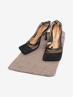Black mesh square-toe pumps - size EU 38 Heels Bottega Veneta 