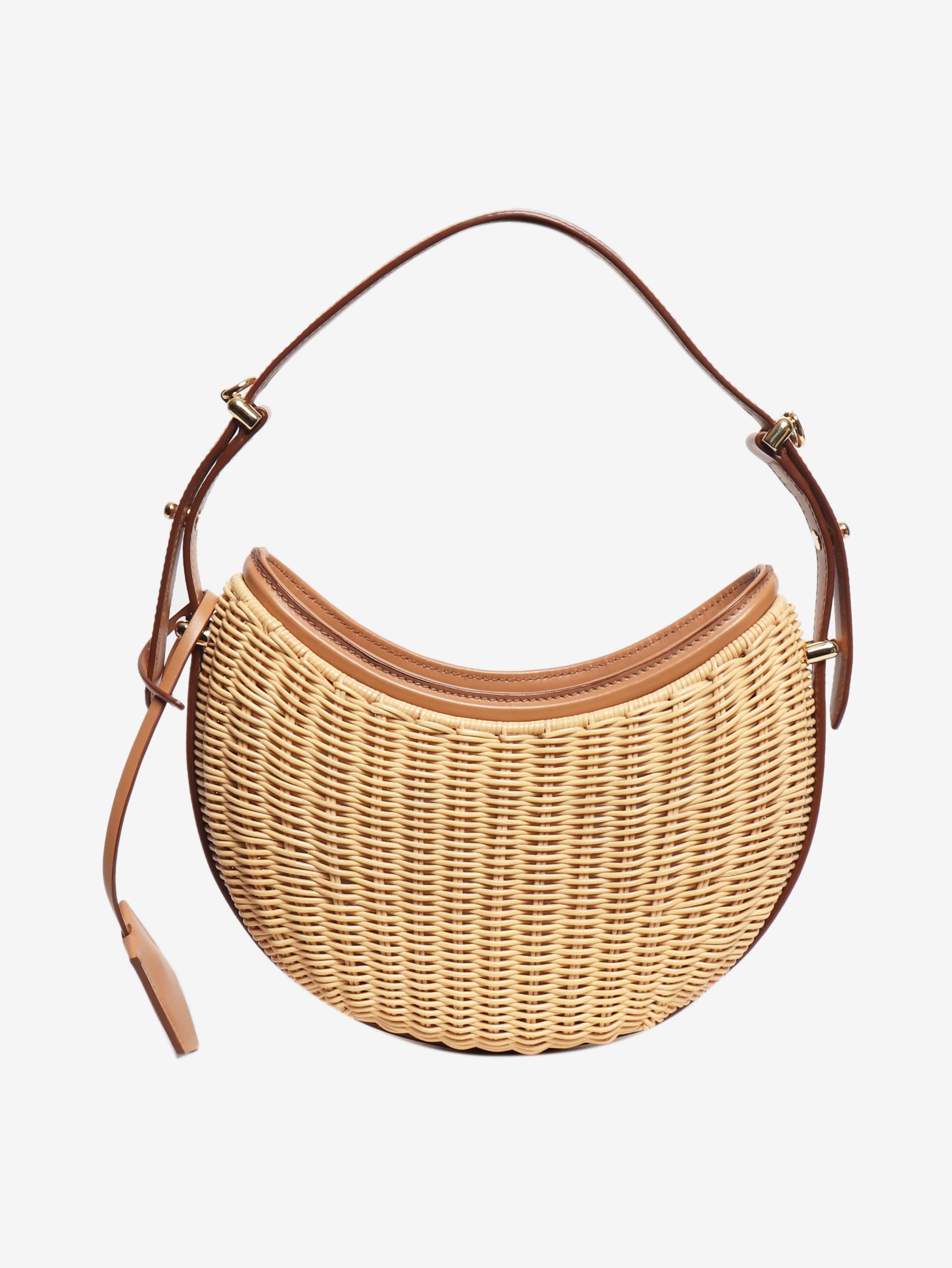Brown wicker Arqué bag