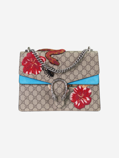 Neutral floral and snake embroidered Dionysus bag Shoulder bags Gucci 