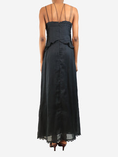 Black Lindy lace-trimmed maxi dress - size UK 8 Dresses Isabel Marant 