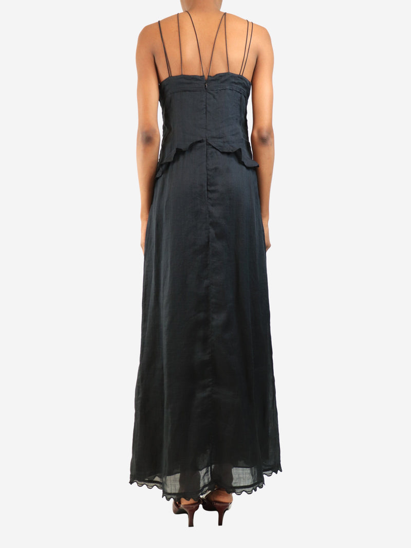 Black Lindy lace-trimmed maxi dress - size UK 8 Dresses Isabel Marant 