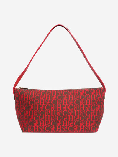Red and brown monogram pochette bag Shoulder bags CH Carolina Herrera 