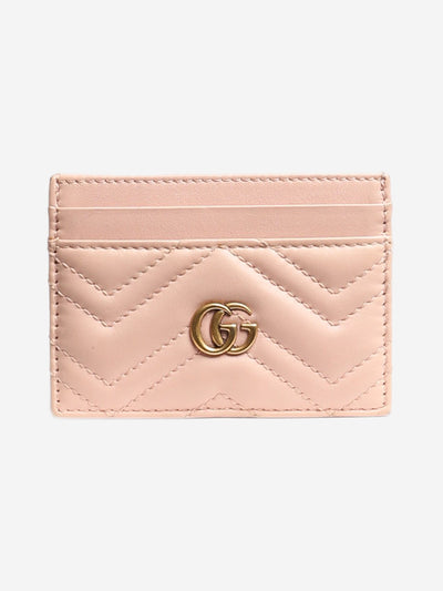 Pink GG Marmont card case - size Hats, Scarves and Gloves Gucci 