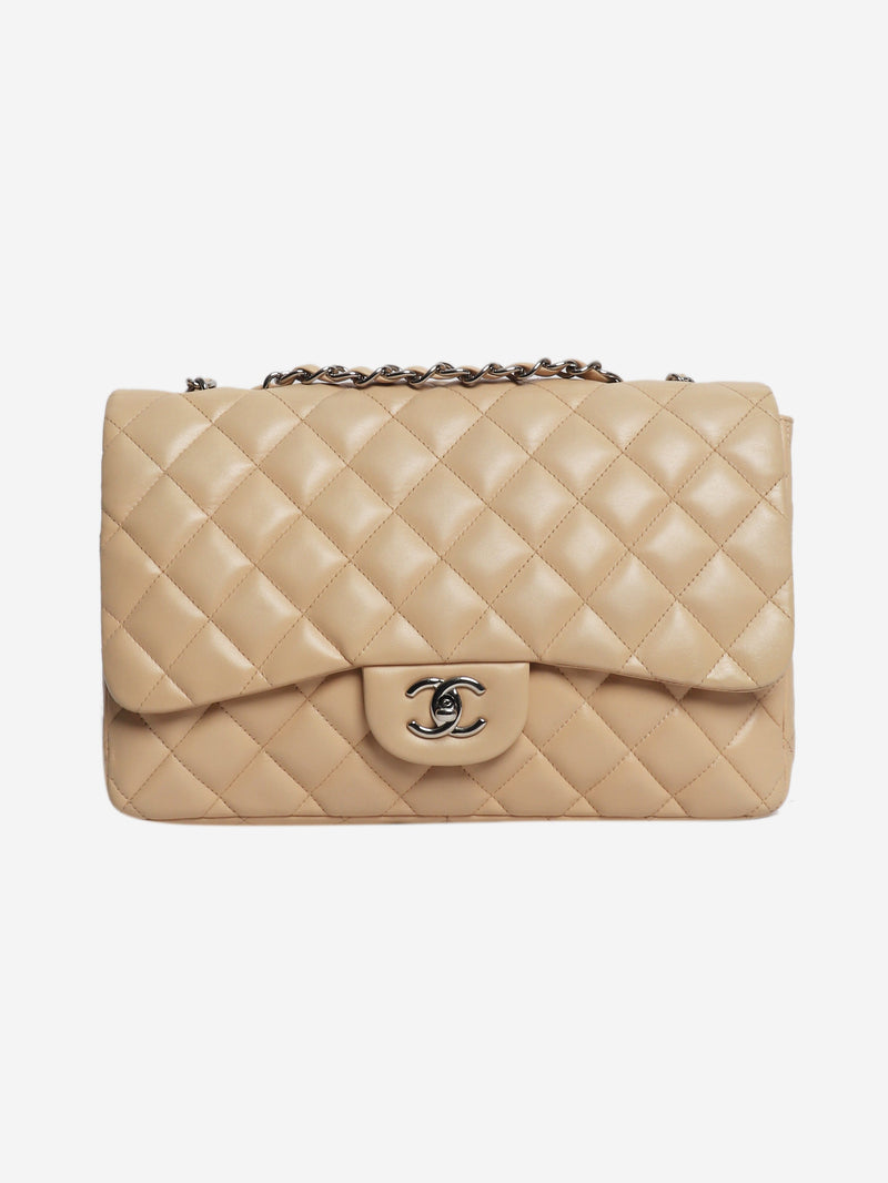Beige 2009 classic single flap bag