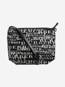 Burberry Black canvas logo bag