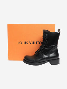 Louis Vuitton Black Metropolis ranger boots  - size EU 36.5