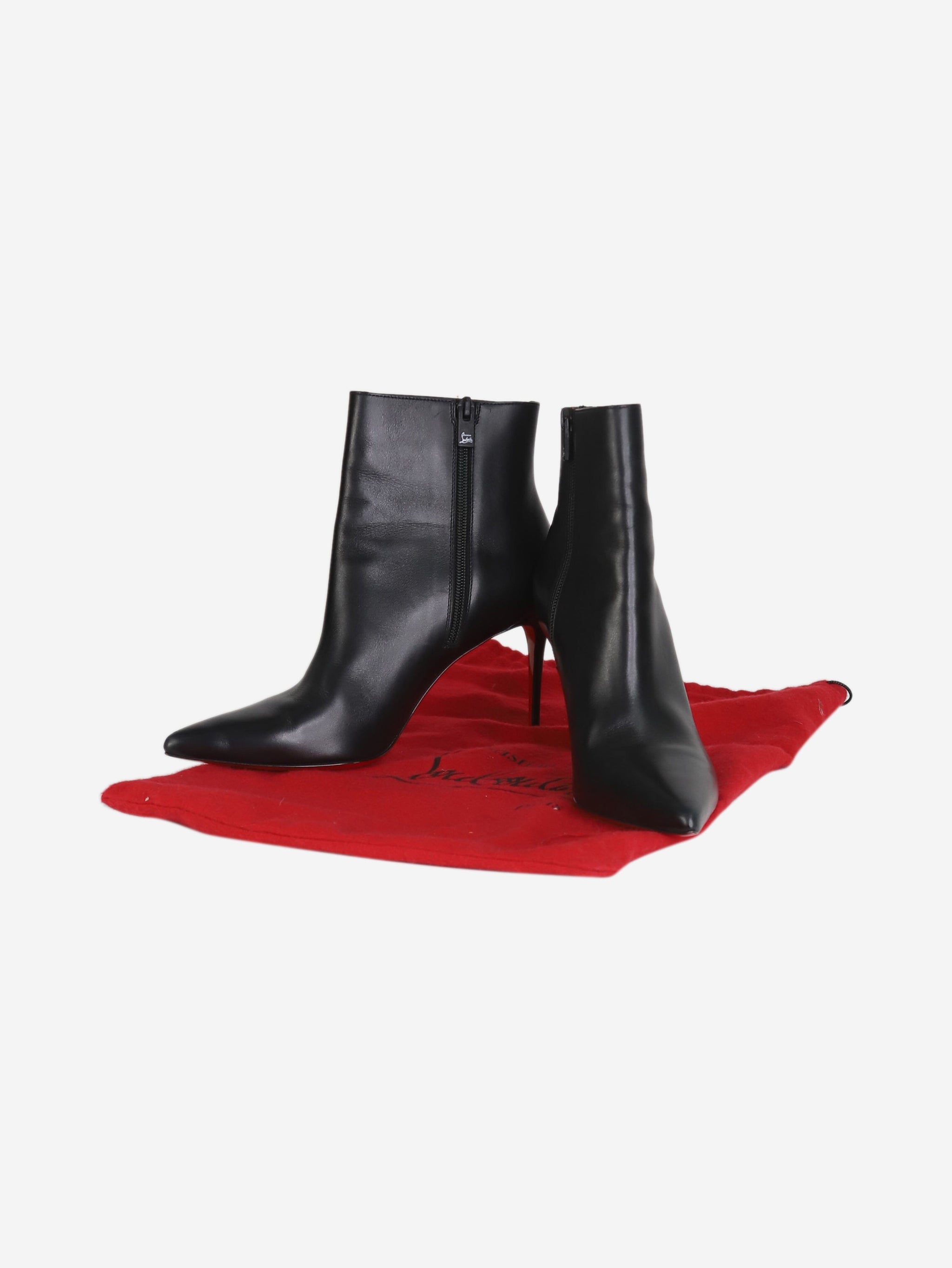 Black pre-owned Christian Louboutin pointed toe boots | Sign of the Times