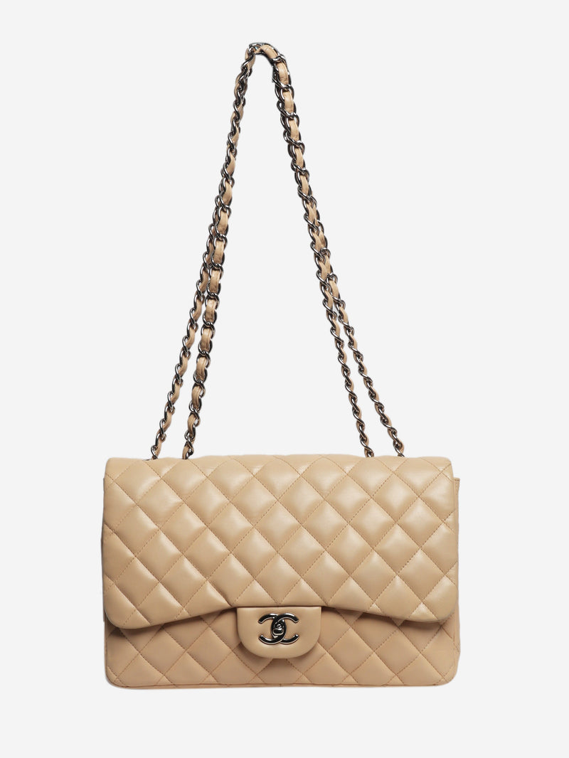 Beige 2009 classic single flap bag