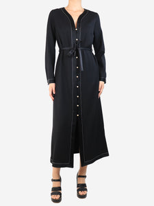 Wales Bonner Black Kingston kaftan dress - size UK 10