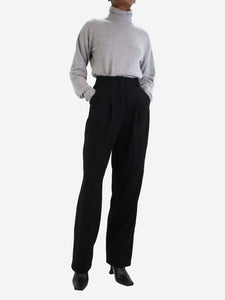Frankie Shop Black wool-blend pleated trousers - size XS