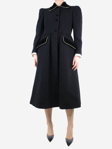 Miu Miu Black wool buttoned coat - size UK 10