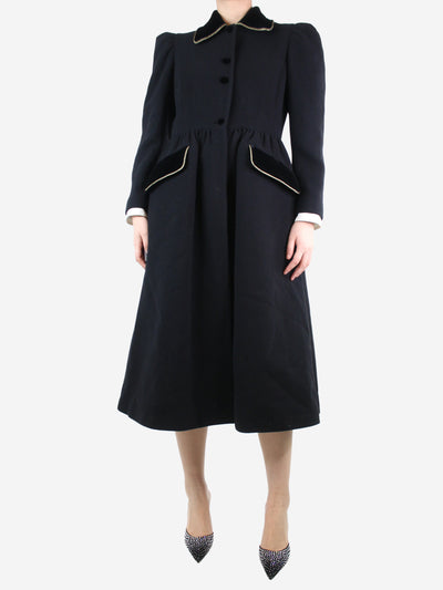 Black wool buttoned coat - size UK 10 Coats & Jackets Miu Miu 
