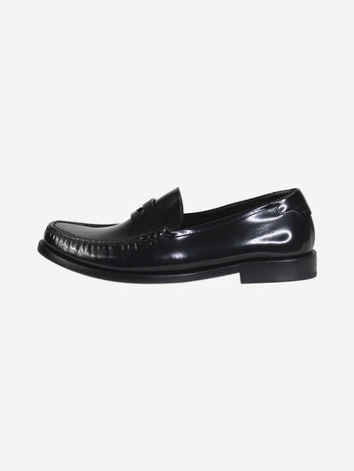 Black leather loafers - size EU 39.5 (UK 6.5) Flat Shoes Saint Laurent 
