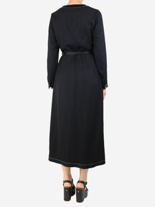 Wales Bonner Black Kingston kaftan dress - size UK 10