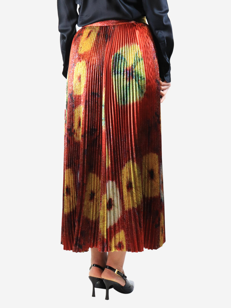 Multicolour pleated midi skirt - size UK 8 Skirts Ulla Johnson 