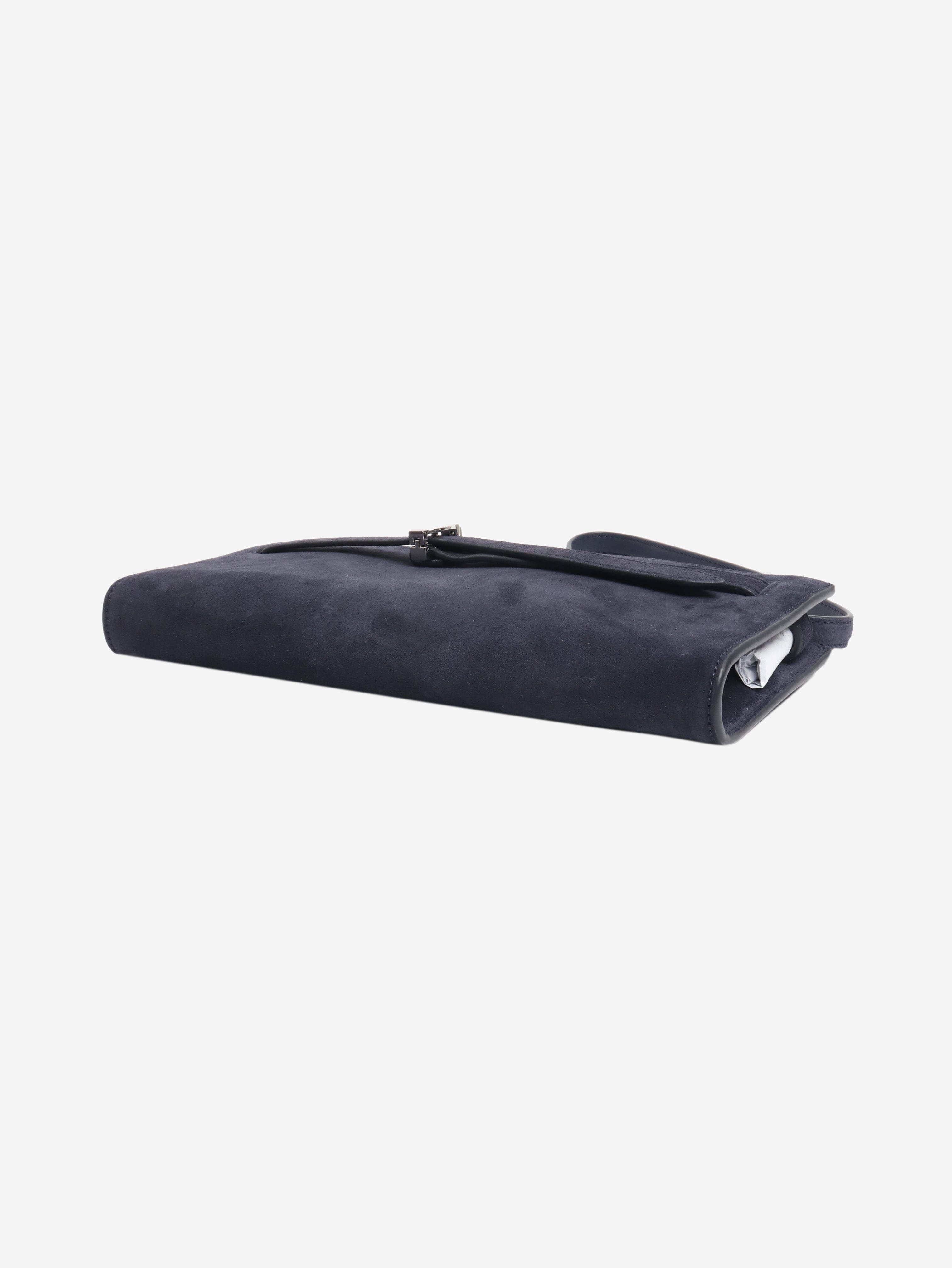 Navy suede shoulder bag Bags Veronica Beard 
