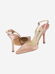 Jimmy Choo Pink satin slingback pumps - size EU 37