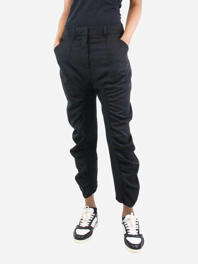 Black wrinkled cropped trousers - size UK 6 Trousers Stella McCartney 